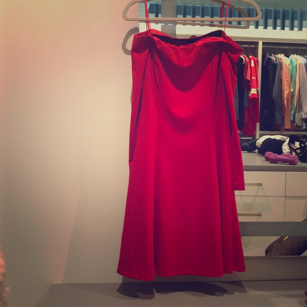 Red Off the Shoulder Dress